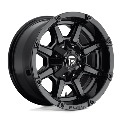 Fuel - D575 COUPLER - Black - GLOSS BLACK - 17" x 9", -12 Offset, 6x135/139.7 (Bolt Pattern), 106.1mm HUB