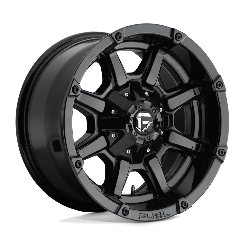 Fuel - D575 COUPLER - Black - GLOSS BLACK - 17" x 9", -12 Offset, 6x135/139.7 (Bolt Pattern), 106.1mm HUB