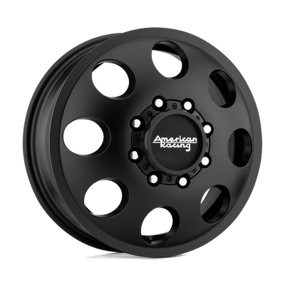 American Racing - AR204 BAJA DUALLY - Black - SATIN BLACK - 16" x 6", 111 Offset, 8x170 (Bolt Pattern), 125.1mm HUB