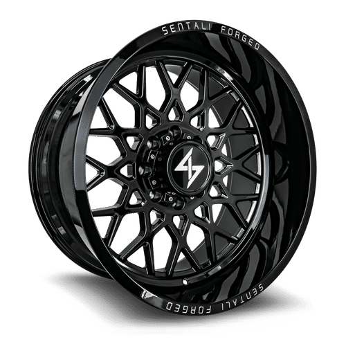 Sentali - Forged SF-5 - Black - Gloss Black - 30" x 16", -99 Offset, 5x139.7 (Bolt pattern), 77.8mm HUB
