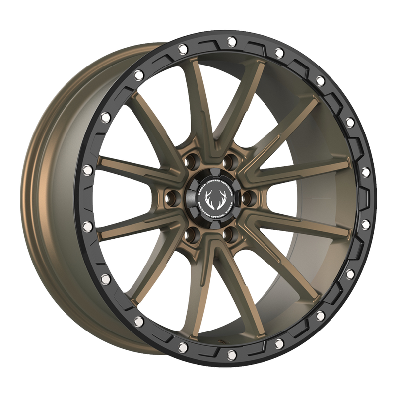 Blackhorn Offroad - BH04 - Bronze - Bronze/Black Lip - 20" x 9", 0 Offset, 6x139.7 (Bolt Pattern), 106mm HUB