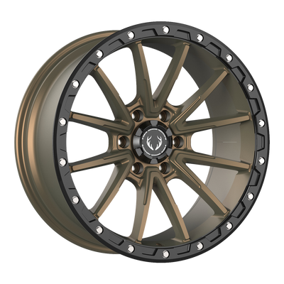 Blackhorn Offroad - BH04 - Bronze - Bronze/Black Lip - 20" x 9", 12 Offset, 6x139.7 (Bolt Pattern), 106mm HUB