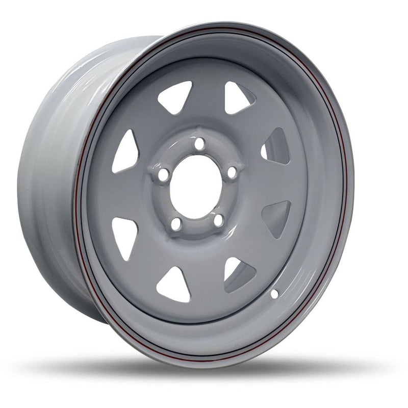 DTD - Trailer - White - White - 13" x 4.5", 0 Offset, 5x114.3 (Bolt Pattern), 84mm HUB