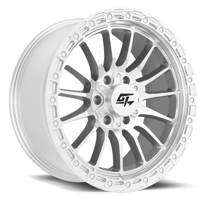 GT Off-Road - Renegade - Silver - Hyper Silver Machined Face - 17" x 8.5", 25 Offset, 5x127, 139.7 (Bolt Pattern), 78.1mm HUB