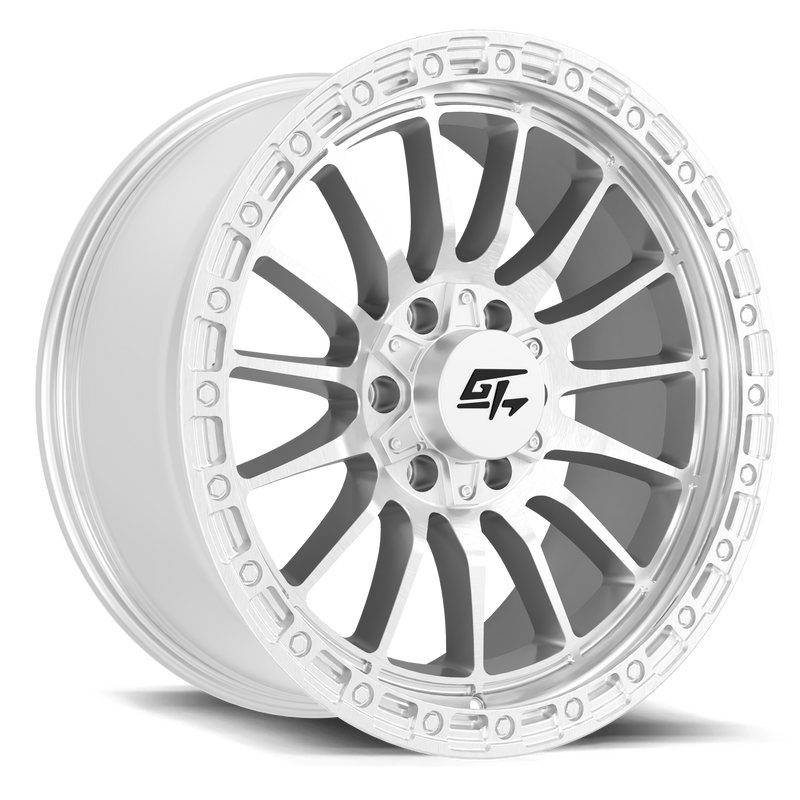 GT Off-Road - Renegade - Silver - Hyper Silver Machined Face - 20" x 9", 12 Offset, 5x127, 139.7 (Bolt Pattern), 78.1mm HUB