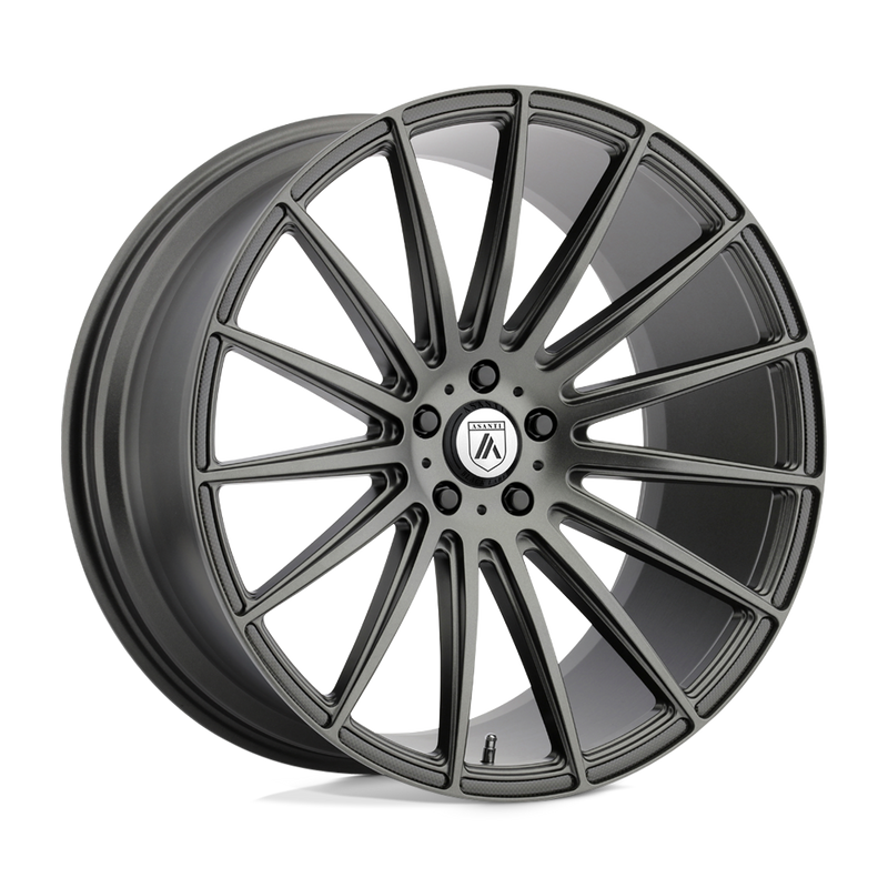 Asanti Black - ABL-14 POLARIS - Gunmetal - MATTE GRAPHITE - 19" x 8.5", 20 Offset, 5x112 (Bolt Pattern), 72.6mm HUB