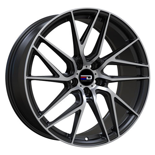 Euro Design - Tech - Black - Matte Black Machined - 19" x 8.5", 40 Offset, 5x108 (Bolt Pattern), 63.4mm HUB