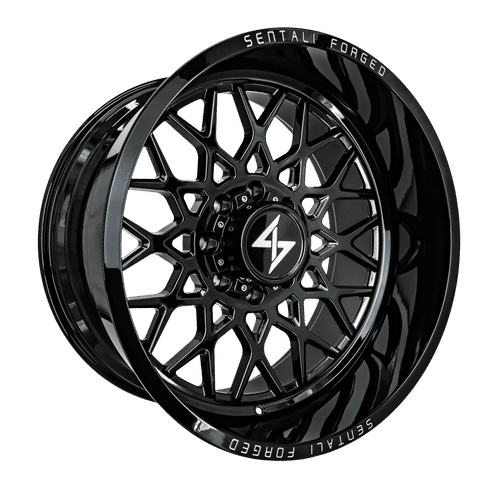 Sentali - Forged SF-5 - Black - Gloss Black - 22" x 12", -44 Offset, 6x135 (Bolt pattern), 87.1mm HUB