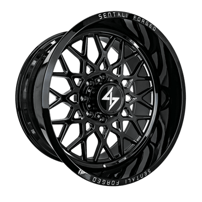 Sentali - Forged SF-5 - Black - Gloss Black - 22" x 14", -76 Offset, 6x135 (Bolt pattern), 87.1mm HUB