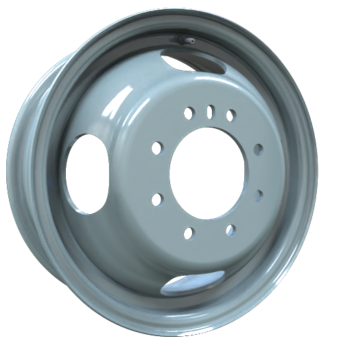 Envy Wheels - Dually Steel Wheel - Grey - GREY - 16" x 6", 127 Offset, 8x165.1 (Bolt Pattern), 121.3mm HUB