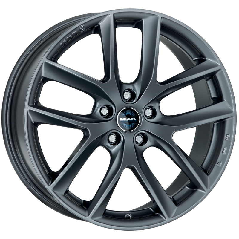 Mak Wheels - VOLTAGE - Gunmetal - GLOSS GUN METALLIC - 19" x 9.5", 45 Offset, 5x114.3 (Bolt Pattern), 64.1mm HUB