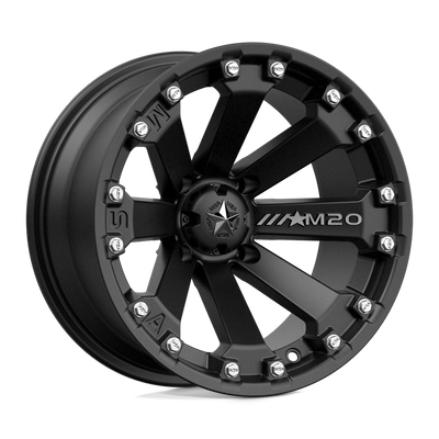 MSA Offroad Wheels - M20 KORE - Black - SATIN BLACK - 14" x 7", -52 Offset, 4x110 (Bolt Pattern), 86mm HUB