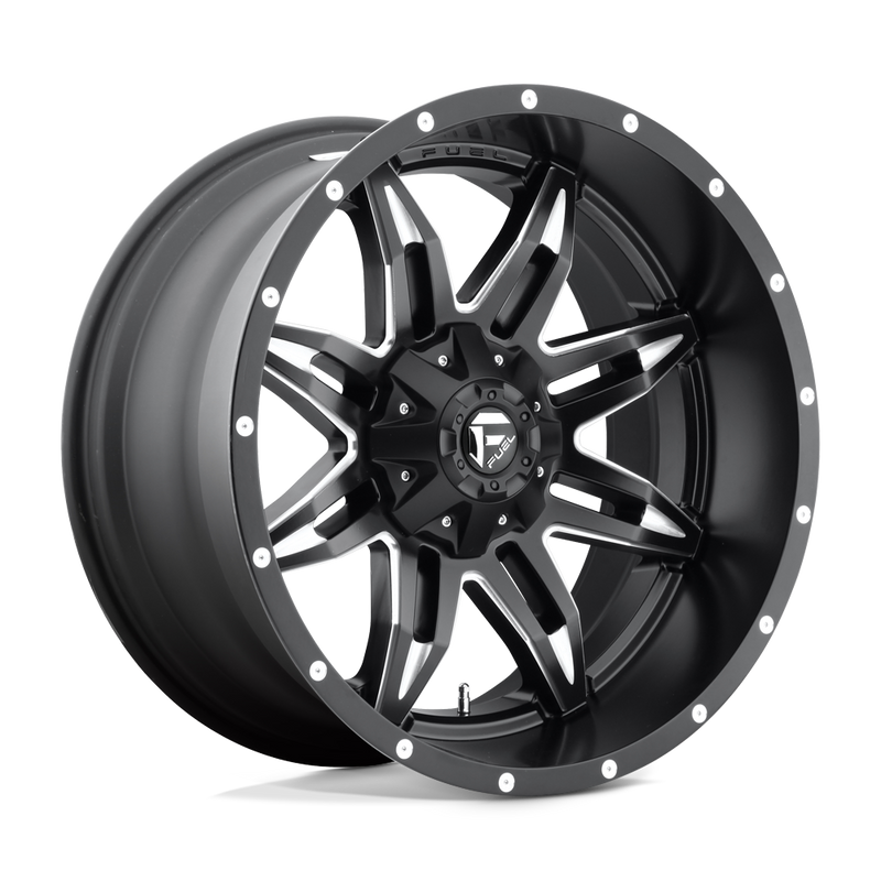 Fuel - D567 LETHAL - Black - MATTE BLACK MILLED - 15" x 10", -43 Offset, 5x114.3/120.65 (Bolt Pattern), 72.6mm HUB