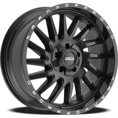 KranK Off-road - Coil - Black - Gloss Black - 20" x 9", 0 Offset, 5x127/139.7 (Bolt Pattern), 77.8mm HUB