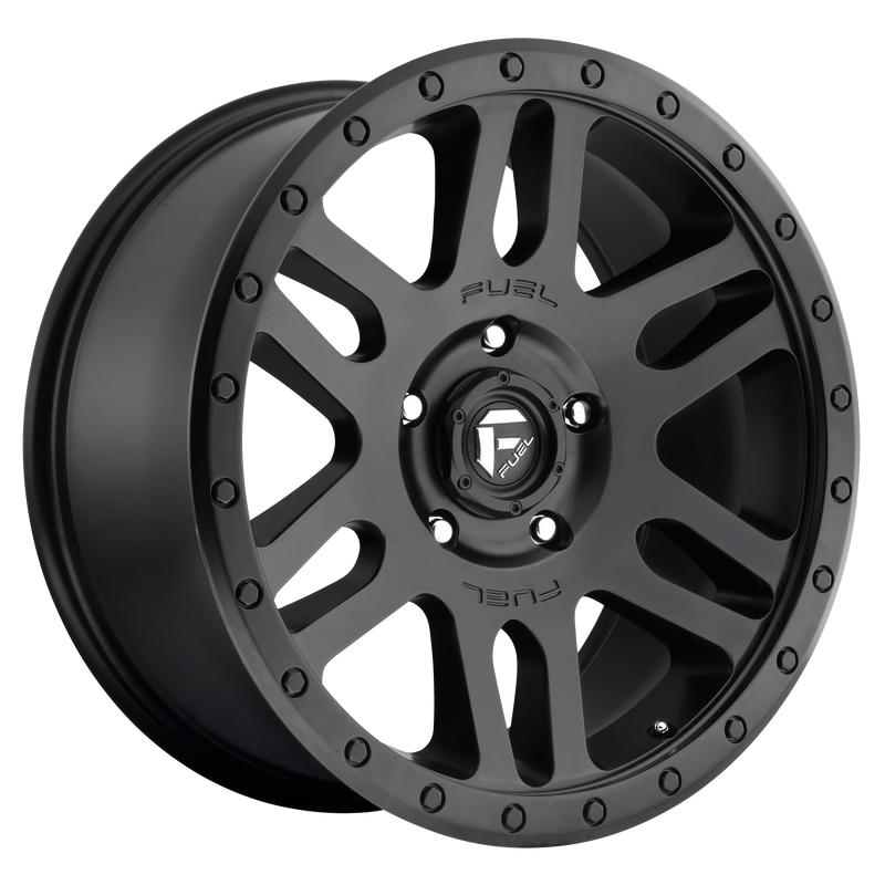 Fuel - D584 RECOIL - Gunmetal - MATTE BLACK - 18" x 9", 2 Offset, 6x120 (Bolt Pattern), 67.06mm HUB