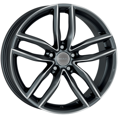 Mak Wheels - SARTHE W - Gunmetal - GUN MET-MIRROR FACE - 17" x 7", 48 Offset, 5x112 (Bolt Pattern), 57.1mm HUB