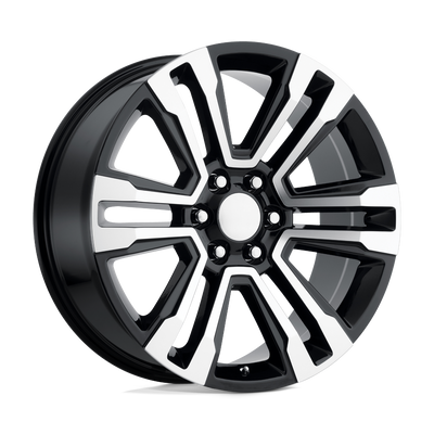 OE Creations - PR182 - Black - GLOSS BLACK MACHINED - 20" x 9", 24 Offset, 6x139.7 (Bolt Pattern), 78.1mm HUB