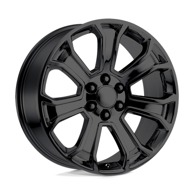 OE Creations - PR166 - Black - GLOSS BLACK - 22" x 9", 24 Offset, 6x139.7 (Bolt Pattern), 78.1mm HUB