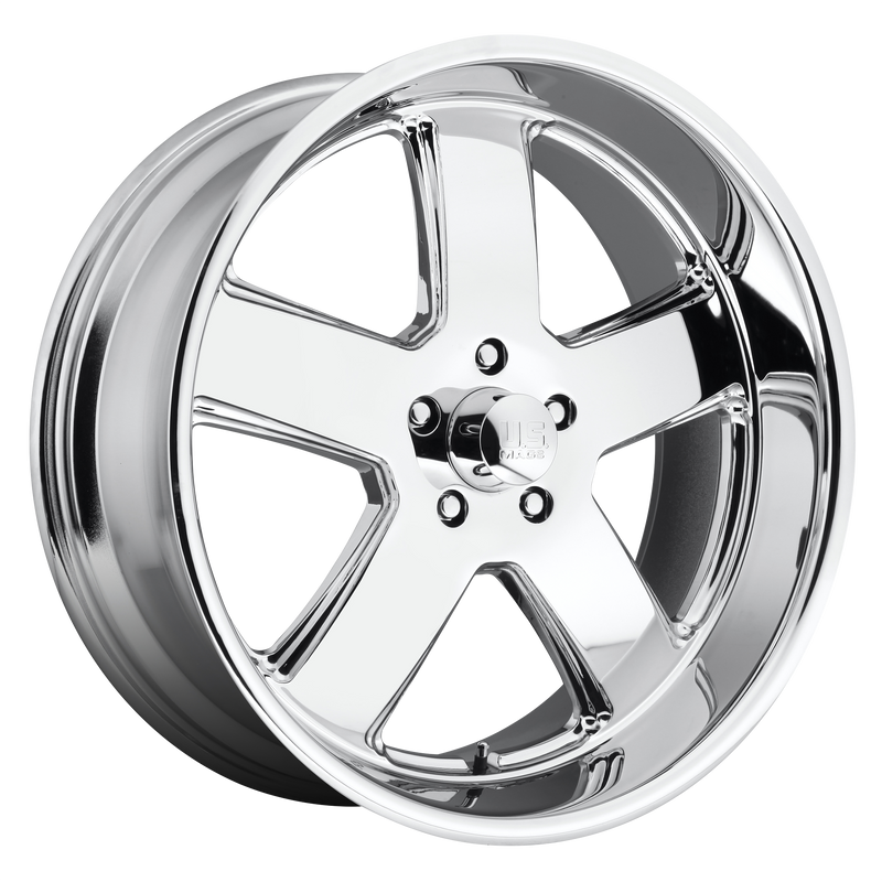 US Mag - U116 HUSTLER - Chrome - CHROME PLATED - 20" x 8", 1 Offset, 5x120.65 (Bolt Pattern), 72.56mm HUB