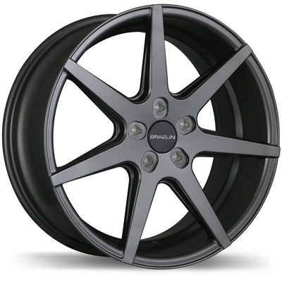 Braelin - BR07 - Gunmetal - Matte Gunmetal - 19" x 8.5", 35 Offset, 5x120 (Bolt Pattern), 60.1mm HUB