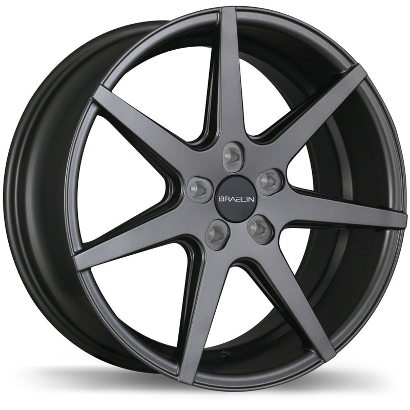 Braelin - BR07 - Gunmetal - Matte Gunmetal - 19" x 8.5", 35 Offset, 5x120 (Bolt Pattern), 60.1mm HUB