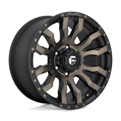 Fuel - D674 BLITZ - Black - MATTE BLACK DOUBLE DARK TINT - 20" x 9", 1 Offset, 8x165.1 (Bolt Pattern), 125.1mm HUB