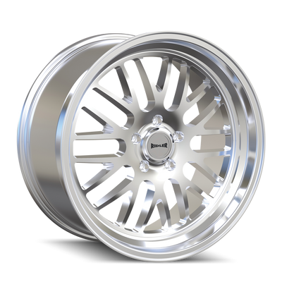 Ridler - 607 - Chrome - POLISHED - 20" x 10", 0 Offset, 5x120.65 (Bolt Pattern), 83.8mm HUB