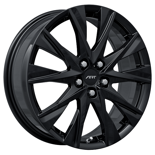 ART - Replica 260 - Black - Gloss Black - 19" x 7", 45 Offset, 5x114.3 (Bolt Pattern), 67.1mm HUB