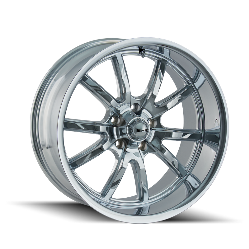 Ridler - 650 - Chrome - CHROME - 18" x 9.5", 0 Offset, 5x120.65 (Bolt Pattern), 83.8mm HUB