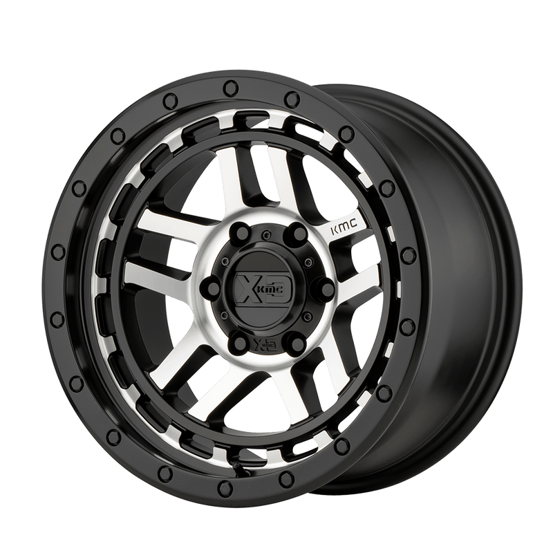 XD Series - XD140 RECON - Black - Satin Black Machined - 18" x 8.5", 0 Offset, 5x127 (Bolt Pattern), 78.1mm HUB
