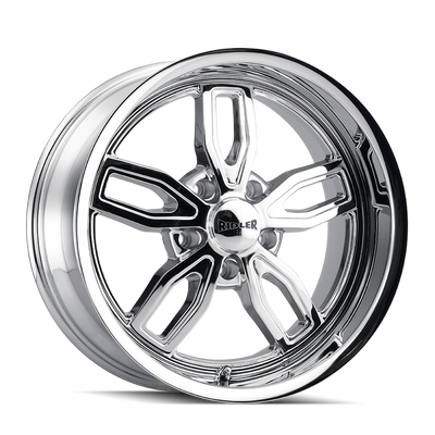 Ridler - 608 - Chrome - CHROME - 18" x 9", 0 Offset, 5x127 (Bolt Pattern), 78.3mm HUB