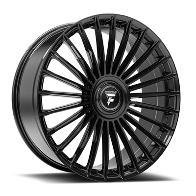 Fittipaldi Sport - FS370 - Black - Gloss Black - 24" x 10", 35 Offset, 5x112/120 (Bolt pattern), 74.10mm HUB