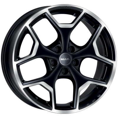 Mak Wheels - LIBERTY - Black - BLACK MIRROR - 18" x 7.5", 44 Offset, 5x127 (Bolt Pattern), 71.6mm HUB