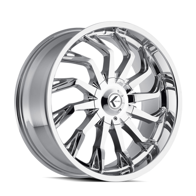 Kraze Wheels - SCRILLA - Chrome - CHROME - 26" x 10", 18 Offset, 5x127/139.7 (Bolt Pattern), 87mm HUB