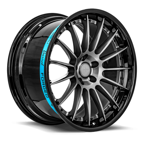 Sentali - SB2 - Black - Gloss Black Lip / Matte Gunmetal Centre - 19" x 8.5", 35 Offset, 5x114.3 (Bolt pattern), 73.1mm HUB