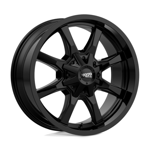 Moto Metal - MO970 - Black - GLOSS BLACK - 20" x 9", 0 Offset, 8x165.1 (Bolt Pattern), 125.5mm HUB
