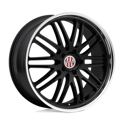 Victor Equipment Wheels - LEMANS - Black - GLOSS BLACK WITH MIRROR CUT LIP - 20" x 11", 49 Offset, 5x130 (Bolt Pattern), 71.5mm HUB