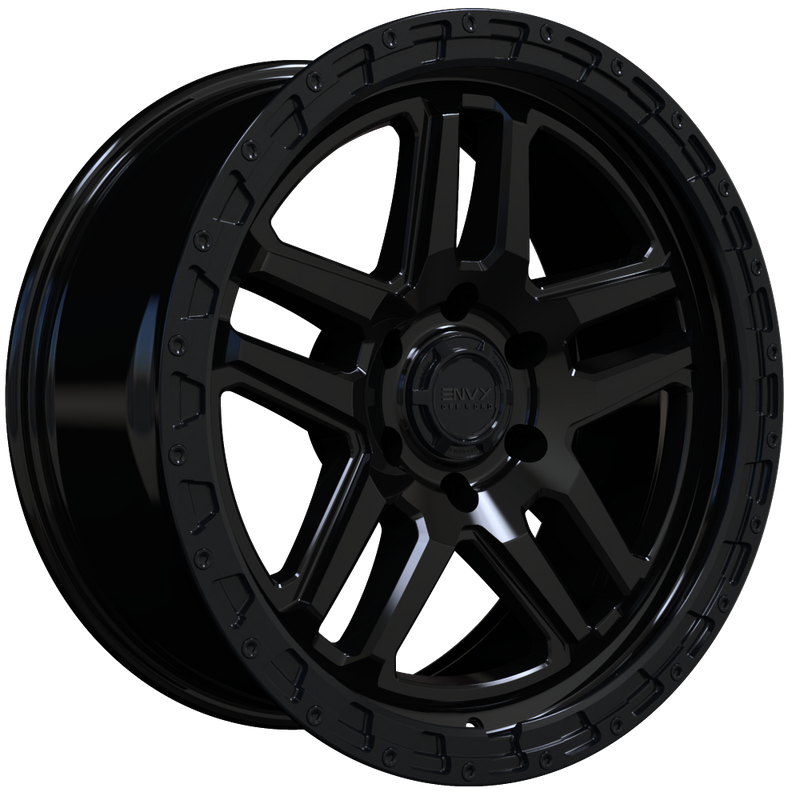 Envy Wheels - FFT-9 - Black - GLOSS BLACK - 17" x 8", 30 Offset, 6x120 (Bolt Pattern), 66.9mm HUB