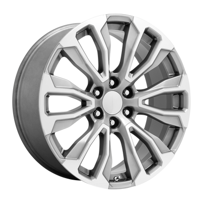 OE Creations - PR211 - Silver - SILVER MACHINED FACE - 24" x 10", 31 Offset, 6x139.7 (Bolt Pattern), 78.1mm HUB