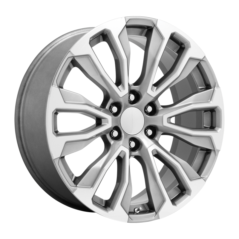 OE Creations - PR211 - Silver - SILVER MACHINED FACE - 24" x 10", 31 Offset, 6x139.7 (Bolt Pattern), 78.1mm HUB