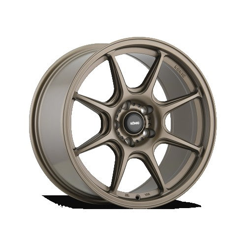 Konig - Lockout - Bronze - Matte Bronze - 17" x 8", 38 Offset, 5x100 (Bolt Pattern), 73.1mm HUB