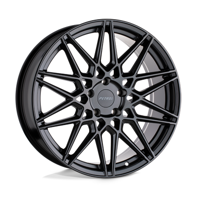 Petrol Wheels - P3C - Black - SEMI GLOSS BLACK - 20" x 8.5", 40 Offset, 5x114.3 (Bolt Pattern), 76.1mm HUB