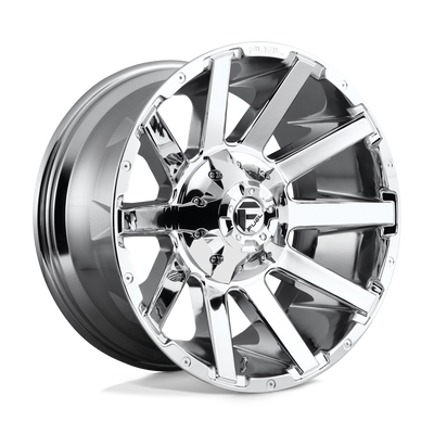 Fuel - D614 CONTRA - Polished - CHROME PLATED - 20" x 10", -18 Offset, 8x165.1 (Bolt Pattern), 125.1mm HUB