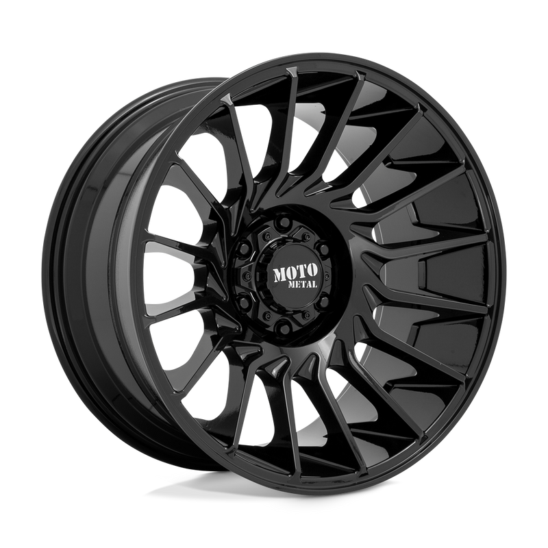 Moto Metal - MO807 - Black - GLOSS BLACK - 20" x 10", -18 Offset, 8x170 (Bolt Pattern), 125.1mm HUB