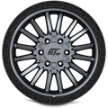 GT Off-Road - CHAMBER - Gunmetal - Black Ring / Matte Gunmetal Centre - 20" x 10", -18 Offset, 8x165.1/170 (Bolt pattern), 125.20mm HUB
