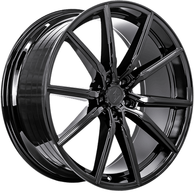 Sentali - Street SS1 - Black - Gloss Black - 20" x 10.5", 40 Offset, 5x114.3 (Bolt pattern), 73.1mm HUB