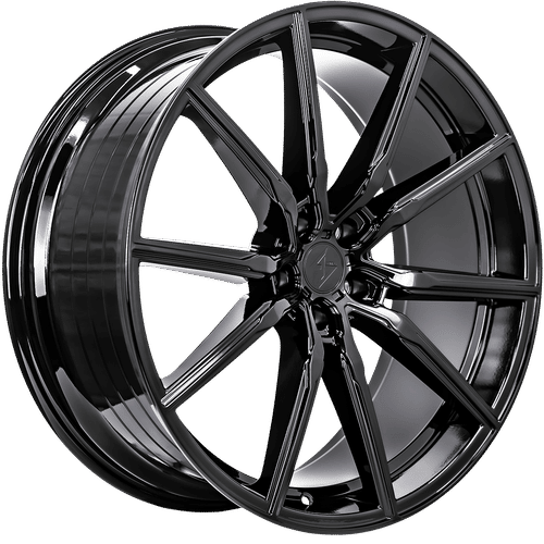 Sentali - Street SS1 - Black - Gloss Black - 20" x 10.5", 20 Offset, 5x115 (Bolt pattern), 71.6mm HUB