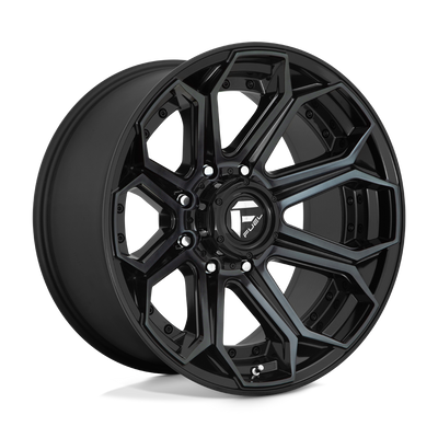 Fuel - D704 SIEGE - Black - GLOSS MACHINED DOUBLE DARK TINT - 20" x 10", -18 Offset, 5x127 (Bolt Pattern), 71.5mm HUB