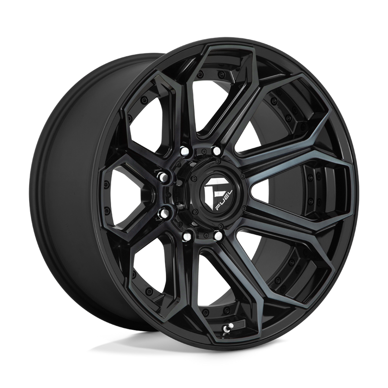 Fuel - D704 SIEGE - Black - GLOSS MACHINED DOUBLE DARK TINT - 20" x 10", -18 Offset, 5x127 (Bolt Pattern), 71.5mm HUB