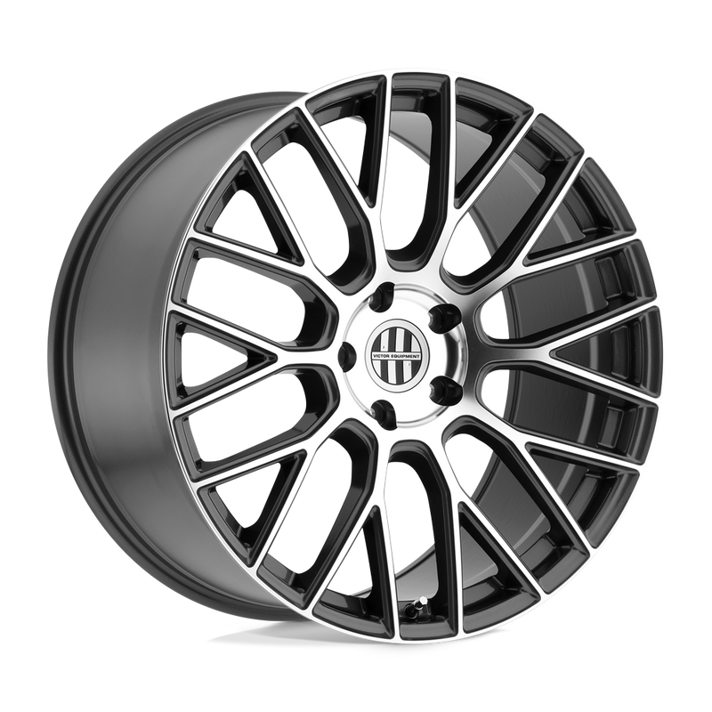 Victor Equipment Wheels - STABIL - Gunmetal - GUNMETAL WITH MIRROR CUT FACE - 18" x 8.5", 45 Offset, 5x130 (Bolt Pattern), 71.5mm HUB
